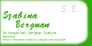szabina bergman business card